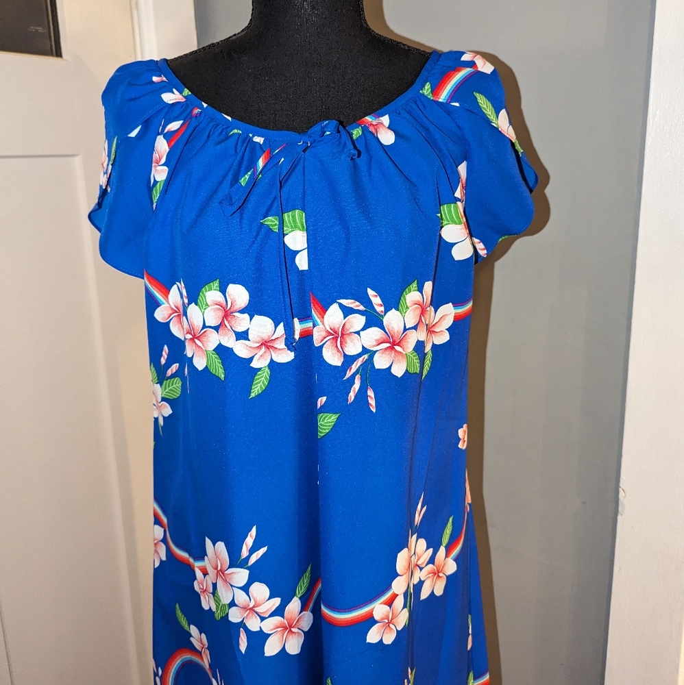 Hilo Hatties Vintage Hawaiian Maxi Dress Small Tropical Floral Beach - Picture 8 of 11